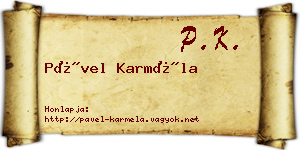 Pável Karméla névjegykártya